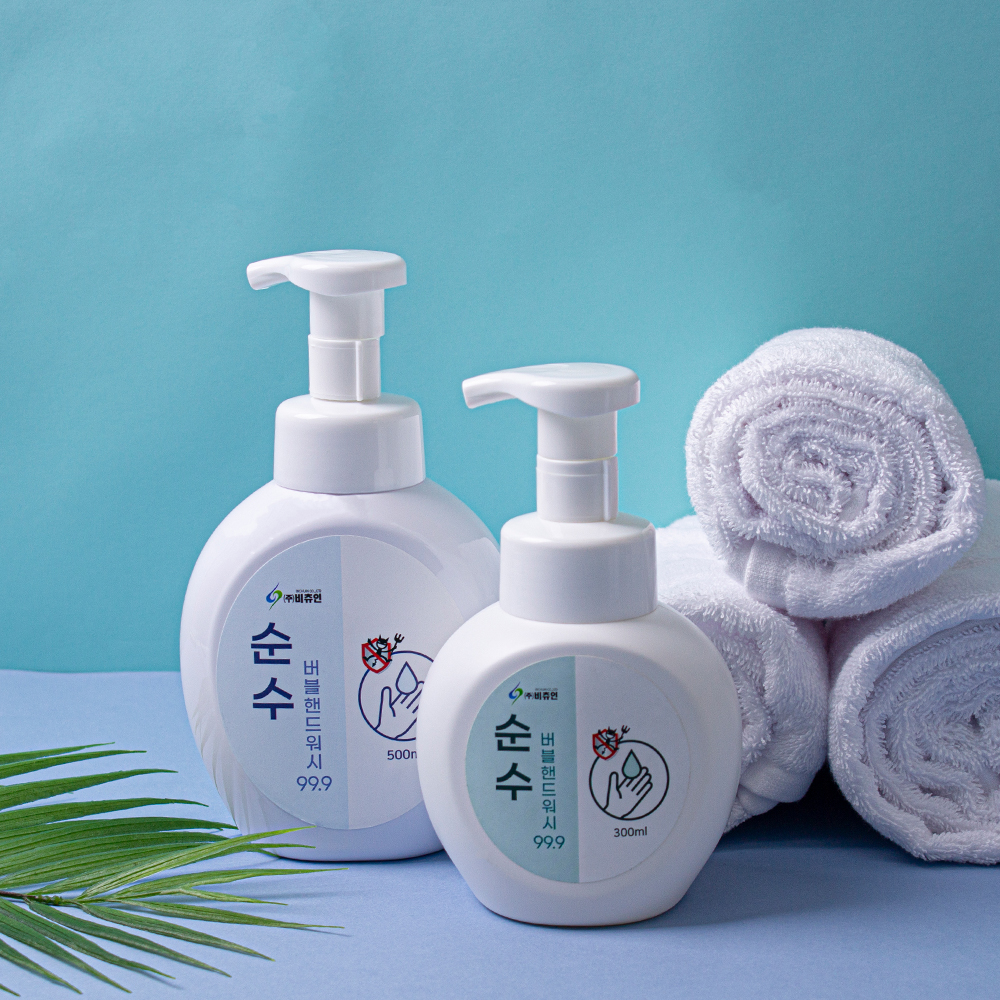 순수 버블핸드워시 500ml 99.9 항균비누 거품 물비누 I010